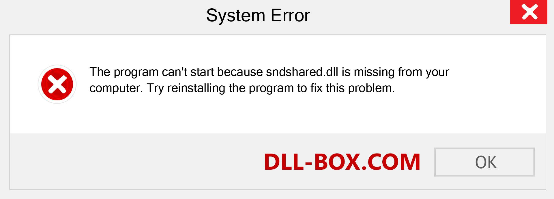  sndshared.dll file is missing?. Download for Windows 7, 8, 10 - Fix  sndshared dll Missing Error on Windows, photos, images